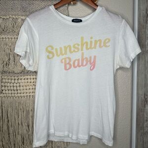 Wildfox White Tee with Sunshine Baby Design